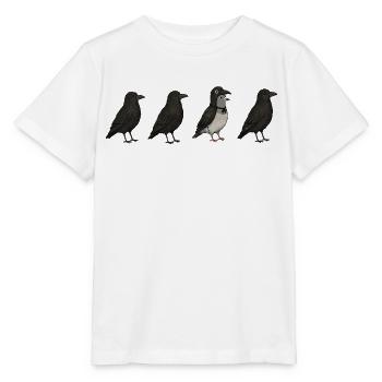 Pigeon Imposter – Crow Disguise Meme - Stanley/Stella Kinder T-Shirt MINI CREATOR  - Weiß - Vorne - Maike (125cm)