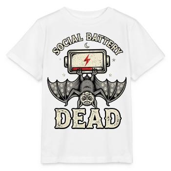Soziale Batterie ausgeschaltet - Stanley/Stella Kinder T-Shirt MINI CREATOR  - Weiß - Vorne - Maike (125cm)