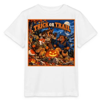 Trick oder Trail – Halloween Outdoor - Stanley/Stella Kinder T-Shirt MINI CREATOR  - Weiß - Vorne - Maike (125cm)