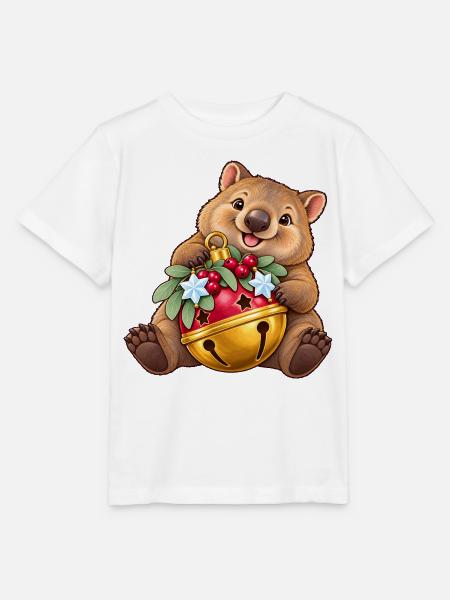 Wombat mit fröhlicher Beerenglocke - Stanley/Stella Kinder T-Shirt MINI CREATOR  - Weiß