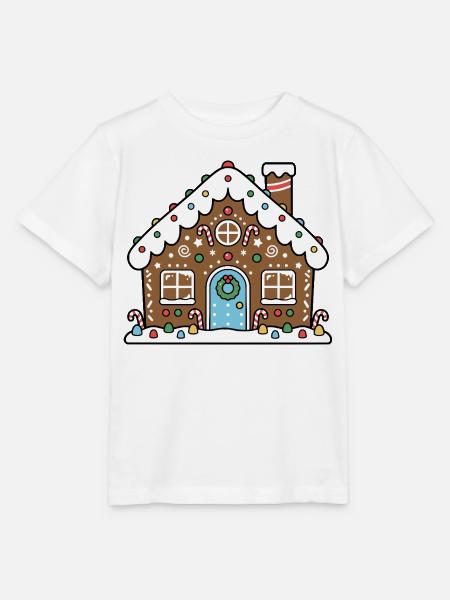Lebkuchenhaus süßer Weihnachtskeks - Stanley/Stella Kinder T-Shirt MINI CREATOR - Weiß