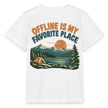 Offline Is My Favorite Place - Stanley/Stella Kinder T-Shirt MINI CREATOR  - Weiß - Vorne - Maike (125cm)