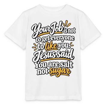 Christliche Botschaft Salz der Erde - Stanley/Stella Kinder T-Shirt MINI CREATOR  - Weiß - Vorne - Maike (125cm)