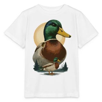 Duo Ente im Abendlicht - Stanley/Stella Kinder T-Shirt MINI CREATOR  - Weiß - Vorne - Maike (125cm)