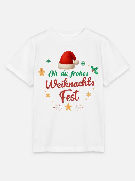 Oh Du Frohes Weihnachtsfest Nikolaus Geschenk - Stanley/Stella Kinder T-Shirt MINI CREATOR - Weiß