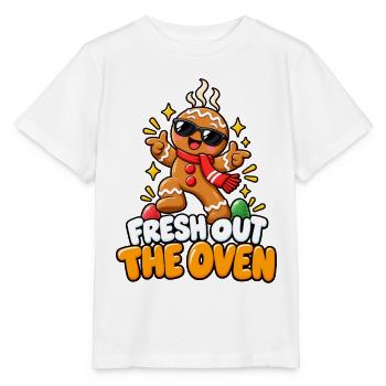 Frisch Aus Dem Ofen: Coole Lebkuchenfigur - Stanley/Stella Kinder T-Shirt MINI CREATOR  - Weiß - Vorne - Maike (125cm)