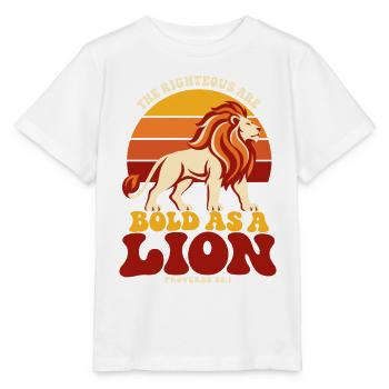 Stark im Glauben Löwe Sprüche 28 1 - Stanley/Stella Kinder T-Shirt MINI CREATOR  - Weiß - Vorne - Maike (125cm)