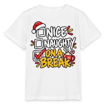 Nice Naughty On a Break - Stanley/Stella Kinder T-Shirt MINI CREATOR  - Weiß - Vorne - Maike (125cm)