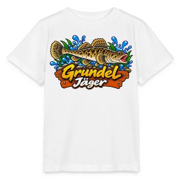 Grundeljäger Goby Hunter - Stanley/Stella Kinder T-Shirt MINI CREATOR  - Weiß - Vorne - Maike (125cm)
