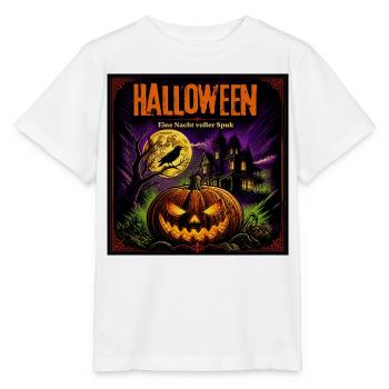 Halloween Comic Kürbisnacht Spukhaus Kürbis Rabe - Stanley/Stella Kinder T-Shirt MINI CREATOR  - Weiß - Vorne - Maike (125cm)