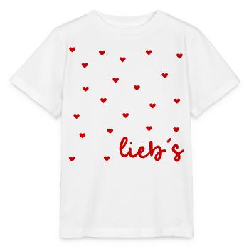 Wertschätzung Herz Liebe - Stanley/Stella Kinder T-Shirt MINI CREATOR  - Weiß - Vorne - Maike (125cm)