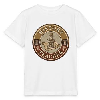 Vintage Geschichtslehrer römische Säule Sanduhrdecke - Stanley/Stella Kinder T-Shirt MINI CREATOR  - Weiß - Vorne - Maike (125cm)