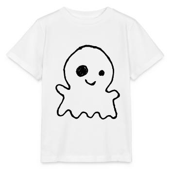 Niedlicher Halloween-Geist als Kinderkritzelei - Stanley/Stella Kinder T-Shirt MINI CREATOR  - Weiß - Vorne - Maike (125cm)