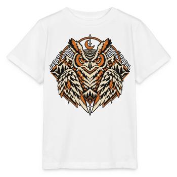 Nachtwächter Eule – Alpine Wildnis - Stanley/Stella Kinder T-Shirt MINI CREATOR  - Weiß - Vorne - Maike (125cm)