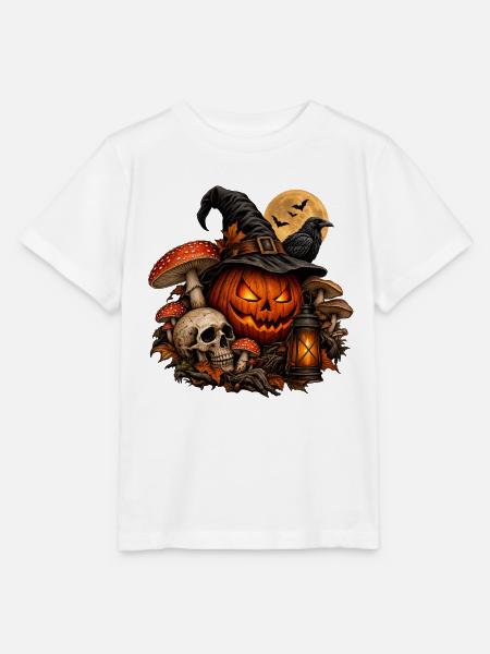 Dunkle Magie: Exklusives Halloween-Design - Stanley/Stella Kinder T-Shirt MINI CREATOR - Weiß
