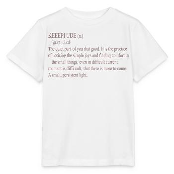 Wörterbuch-Typografie Vintage - Stanley/Stella Kinder T-Shirt MINI CREATOR  - Weiß - Vorne - Maike (125cm)