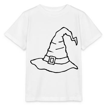 Krummer Hexenhut – Halloween-Kritzelzeichnung - Stanley/Stella Kinder T-Shirt MINI CREATOR  - Weiß - Vorne - Maike (125cm)