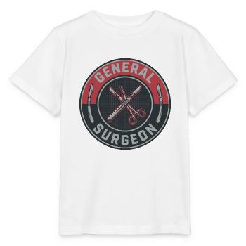 Vintage-Abzeichen der gekreuzten Skalpelle des Allgemeinchirurgen - Stanley/Stella Kinder T-Shirt MINI CREATOR  - Weiß - Vorne - Maike (125cm)