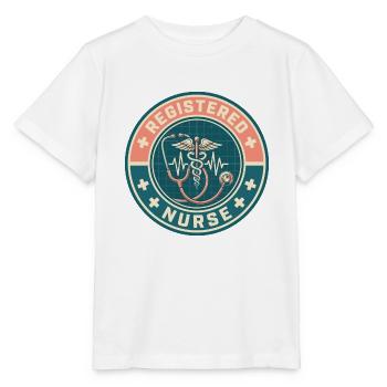 Stethoskop für Vintage Registered Nurse Caduceus Top - Stanley/Stella Kinder T-Shirt MINI CREATOR  - Weiß - Vorne - Maike (125cm)