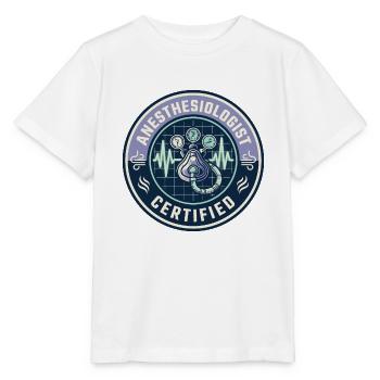 Vintage Anästhesisten-Atemkreislauf-Abzeichen - Stanley/Stella Kinder T-Shirt MINI CREATOR  - Weiß - Vorne - Maike (125cm)