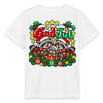 Frohe Weihnachten, Waschbären - Stanley/Stella Kinder T-Shirt MINI CREATOR  - Weiß - Vorne - Maike (125cm)