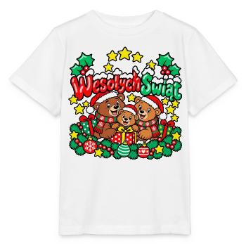 Frohe Weihnachten Teddybären - Stanley/Stella Kinder T-Shirt MINI CREATOR  - Weiß - Vorne - Maike (125cm)