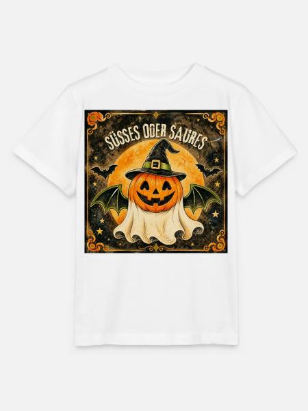 Süßes oder Saures Halloween-Kürbis - Stanley/Stella Kinder T-Shirt MINI CREATOR  - Weiß
