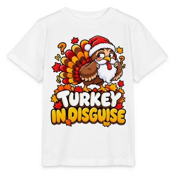 Turkey in Disguise Cartoon Christmas - Stanley/Stella Kinder T-Shirt MINI CREATOR  - Weiß - Vorne - Maike (125cm)