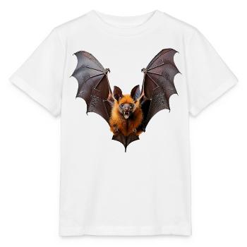 Fledermaus - Stanley/Stella Kinder T-Shirt MINI CREATOR  - Weiß - Vorne - Maike (125cm)