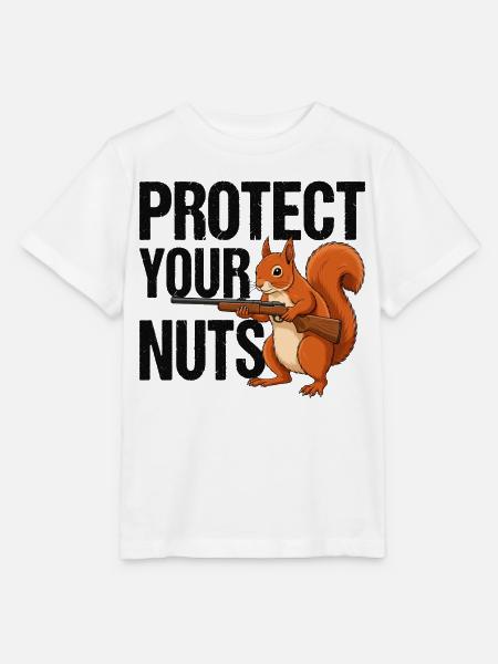 Protect Your Nuts - Stanley/Stella Kinder T-Shirt MINI CREATOR  - Weiß