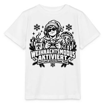 Weihnachtsmodus aktiviert: Lustiges Gamer-Geschenk - Stanley/Stella Kinder T-Shirt MINI CREATOR  - Weiß - Vorne - Maike (125cm)
