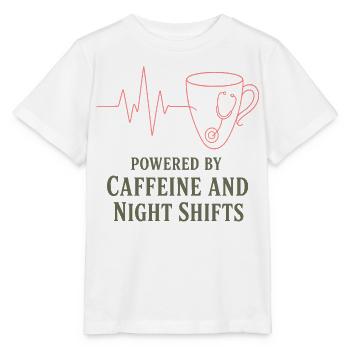 Kaffeeherz Stethoskop Motiv - Stanley/Stella Kinder T-Shirt MINI CREATOR  - Weiß - Vorne - Maike (125cm)