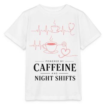 Kaffeeherz Nachtdienst Design - Stanley/Stella Kinder T-Shirt MINI CREATOR  - Weiß - Vorne - Maike (125cm)
