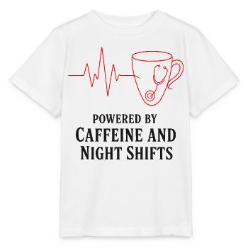 Kaffee und Nachtschichten - Stanley/Stella Kinder T-Shirt MINI CREATOR  - Weiß - Vorne - Maike (125cm)