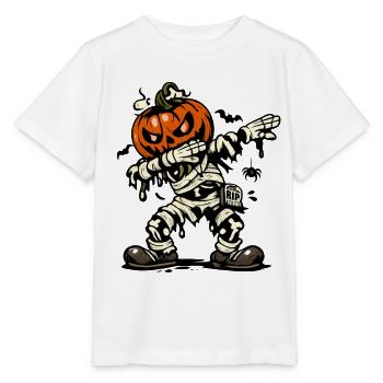 Dabbing Halloween Kürbis Mumien Kostüm - Stanley/Stella Kinder T-Shirt MINI CREATOR  - Weiß - Vorne - Maike (125cm)