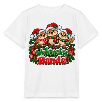 Weihnachts Bande Vögel Trio - Stanley/Stella Kinder T-Shirt MINI CREATOR  - Weiß - Vorne - Maike (125cm)