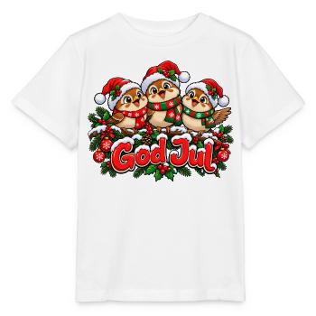 Frohe Weihnachtsvögel - Stanley/Stella Kinder T-Shirt MINI CREATOR  - Weiß - Vorne - Maike (125cm)