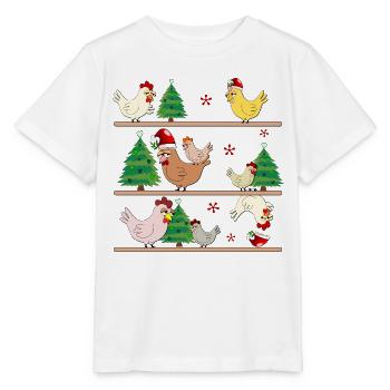 Weihnachten Hühnerstall Hühner - Stanley/Stella Kinder T-Shirt MINI CREATOR  - Weiß - Vorne - Maike (125cm)