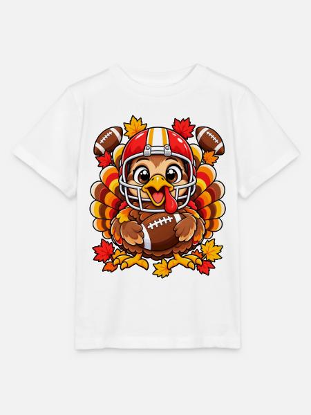 Thanksgiving Football Truthahn - Stanley/Stella Kinder T-Shirt MINI CREATOR - Weiß