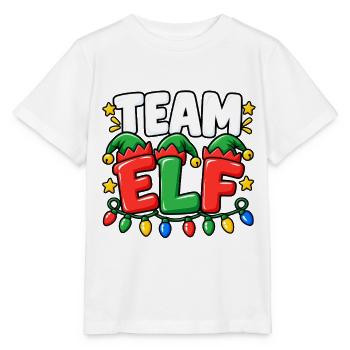 Team Elf Festliche Lichter - Stanley/Stella Kinder T-Shirt MINI CREATOR  - Weiß - Vorne - Maike (125cm)