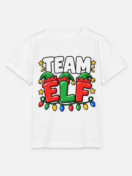 Team Elf Festliche Lichter - Stanley/Stella Kinder T-Shirt MINI CREATOR  - Weiß