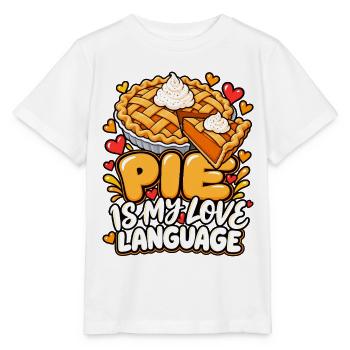 Pie ist meine Liebessprache - Stanley/Stella Kinder T-Shirt MINI CREATOR  - Weiß - Vorne - Maike (125cm)