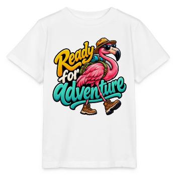 Flamingo - Stanley/Stella Kinder T-Shirt MINI CREATOR  - Weiß - Vorne - Maike (125cm)