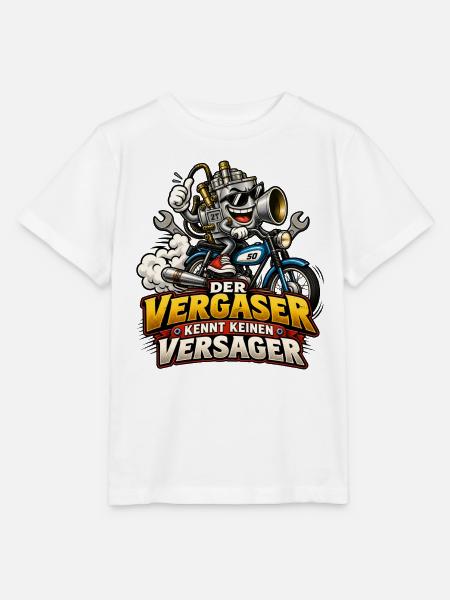 Vergaser Motorheld Kein Versager - Stanley/Stella Kinder T-Shirt MINI CREATOR - Weiß