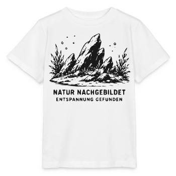 Naturnachgebildete Felslandschaft - Stanley/Stella Kinder T-Shirt MINI CREATOR  - Weiß - Vorne - Maike (125cm)