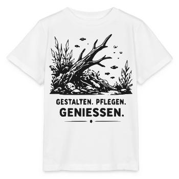 Unterwasser-Wald Fische - Stanley/Stella Kinder T-Shirt MINI CREATOR  - Weiß - Vorne - Maike (125cm)