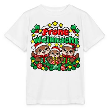 Frohe Weihnachten Häschen Trio - Stanley/Stella Kinder T-Shirt MINI CREATOR  - Weiß - Vorne - Maike (125cm)