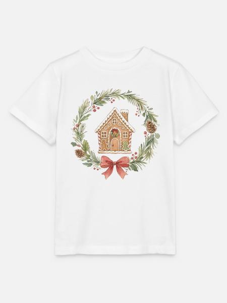 Lebkuchenhaus Weihnachtskranz - Stanley/Stella Kinder T-Shirt MINI CREATOR  - Weiß