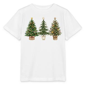 Dreifache Festtags-Tanne - Stanley/Stella Kinder T-Shirt MINI CREATOR  - Weiß - Vorne - Maike (125cm)