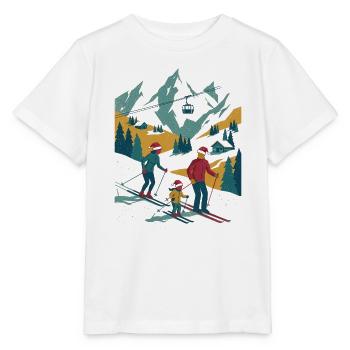 Bergabenteuer Familie auf Skiern - Stanley/Stella Kinder T-Shirt MINI CREATOR  - Weiß - Vorne - Maike (125cm)